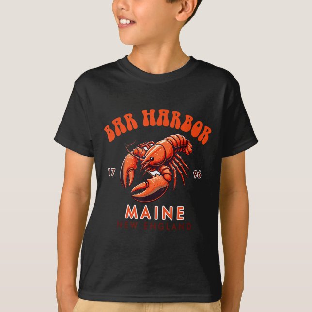 Bar Harbor Maine New England Travel Funny Bar Harb T Shirt (Framsida)