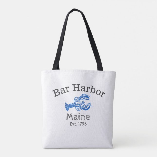 "Bar Harbor Maine" stor shoppingväska Tygkasse (Baksida)