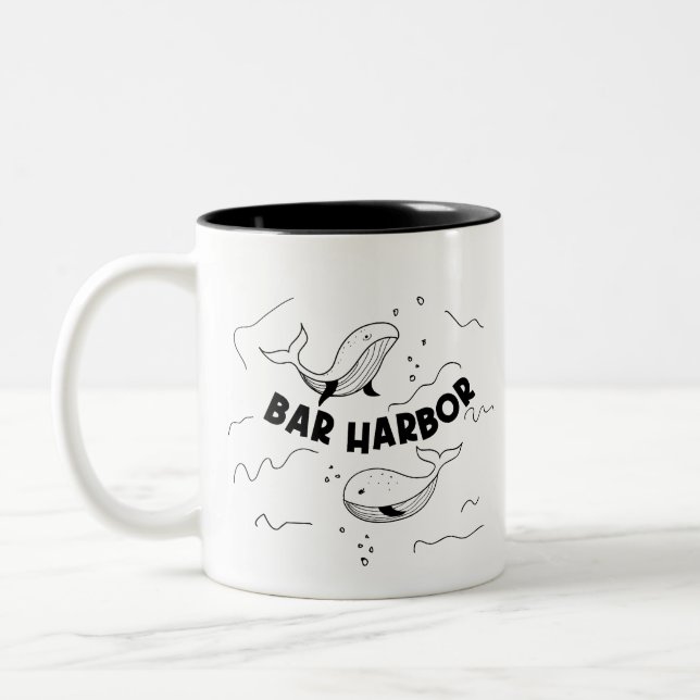 Bar Harbor Maine Valar Två-Tonad Mugg (Vänster)