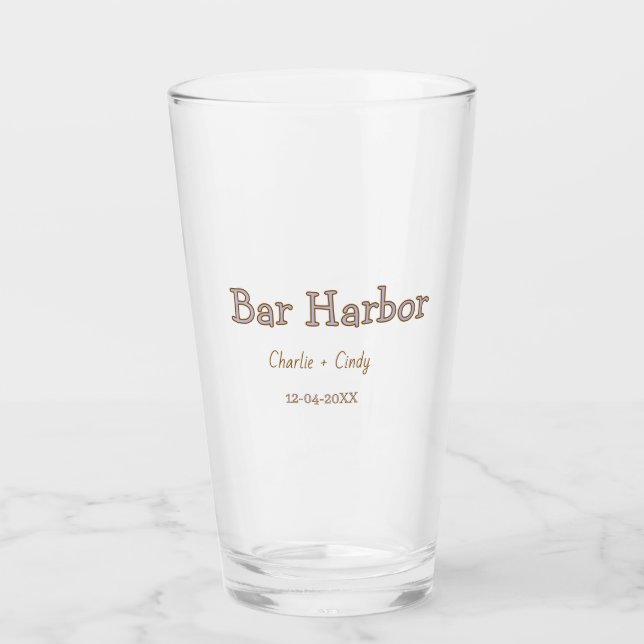 Bar Harbor möhippa brudtärna bröllop a Glaskopp (Framsida)