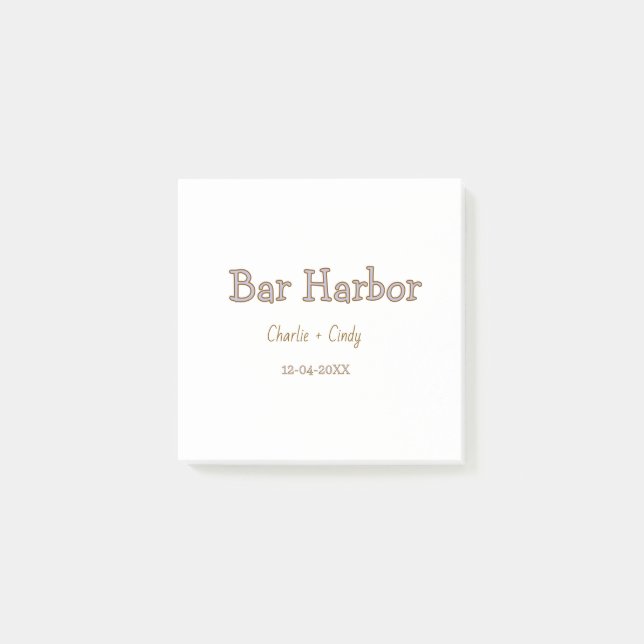 Bar Harbor möhippa brudtärna bröllop a Post-it Block (Framsida)