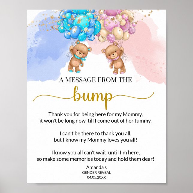 Bär honom eller henne ett meddelande från klumpen  poster (Framsidan)