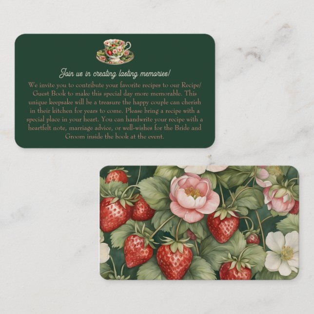 Bär i kärlekste-kopp: receptförfrågan tilläggskort (Fram/baksida)