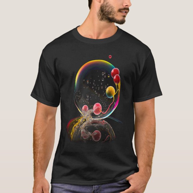 Bär i tvål bubbla frukter t shirt (Framsida)