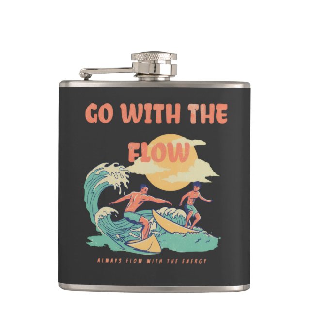 Bar/Kök Energi Flöde Vinyl Omlindad Flask Fickplunta (Framsidan)