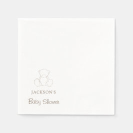 Bär könsneutrala minimalistbabyskor pappersservett