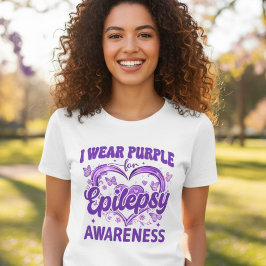 Bär lila fjärilar för epilepsimedvetande t shirt