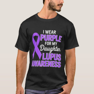 Bär lila för dottern lupus medvetenhet månad t shirt