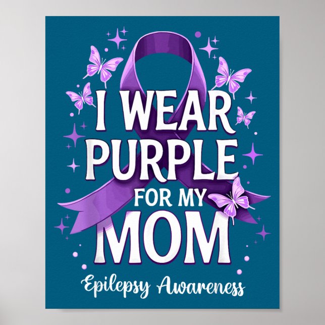 Bär lila för mammas epilepsimedvetenhetsmånad poster (Framsidan)
