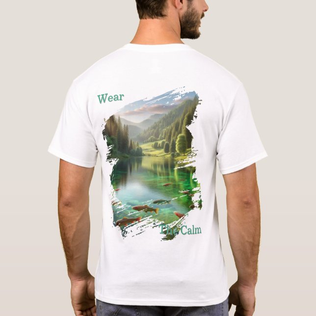 Bär lugnet Scenic Trout Lake  T Shirt (Baksida)