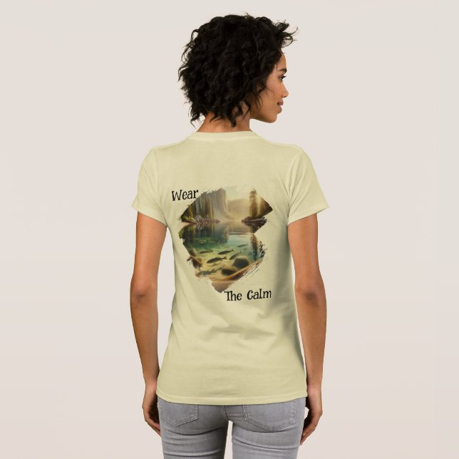 Bär Lugnet – T-Shirt för Landskapsflykt vid Sjön (Hel baksida)