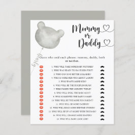 Bär mamma eller babyduschspel