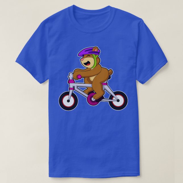Bär med cykelhjälpen t shirt (Design framsida)