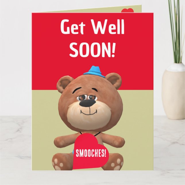 Bär med Red Heart Kids kommer snart Kort (Framsida)