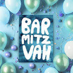 BAR MITZVAH Anpassningsbar Blå Akvarell Grattis Kort<br><div class="desc">Handritad text av mig till dig med en färgrik akvarellbakgrund. Lägg till din egen text på insidan av kortet. För fler designs och färger, kolla min butik! Eller låt mig veta om du vill ha något anpassat. Jag har också matchande presentpapper och såklart både Bar och Bat Mitzvah-versioner! Fråga om...</div>