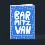 BAR MITZVAH Anpassningsbar Davidsstjärna-mönster  Kort<br><div class="desc">Handritad text och stjärnmönster av mig åt dig. Lägg till din egen text på insidan av kortet. För fler mönster och färger, kolla min butik! Eller låt mig veta om du vill ha något anpassat. Jag har också matchande presentpapper och naturligtvis både Bar och Bat Mitzvah-versioner! Fråga om du inte...</div>