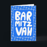 BAR MITZVAH Anpassningsbart mönster med Davids stj Kort<br><div class="desc">Handritad text och stjärnmönster av mig för dig. Lägg till din egen text på insidan av kortet. För fler mönster och färger, kolla min butik! Eller låt mig veta om du vill ha något anpassat. Jag har också matchande presentpapper och naturligtvis både Bar och Bat Mitzvah-versioner! Fråga om du inte...</div>