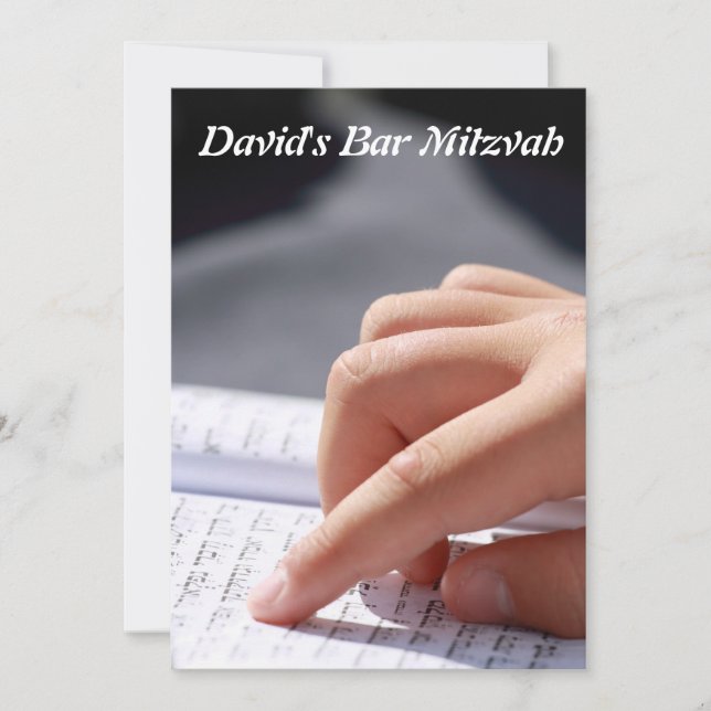 Bar Mitzvah/Bat Mitzvah Inbjudningar (Framsida)