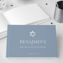 Bar Mitzvah Dammt Blå Falskt Silver Davidsstjärna