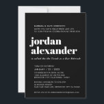 BAR MITZVAH easy modern minimal black white  Inbjudningar<br><div class="desc">by kat massard >>> kat@simplysweetPAPERIE.com <<< CONTACT ME for custom wording or to add any lines in Hebrew Love the design, but would like to see some changes - another color scheme, product, add a photo or adapted for a different occasion - no worries simply contact me - I am...</div>
