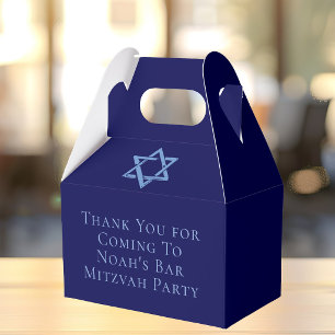 Bar Mitzvah-fest Royal blå Davidsstjärna Presentaskar