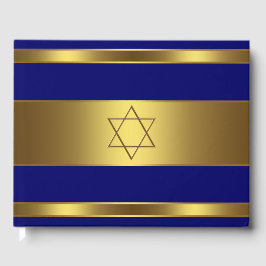 Bar Mitzvah Gästbok Royalblå och Guld