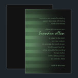 Bar Mitzvah Grön och svart horisontella ränder Inbjudningar<br><div class="desc">Designad av Carrie Fink.  Tryckt och skickad av Zazzle eller deras partners.</div>