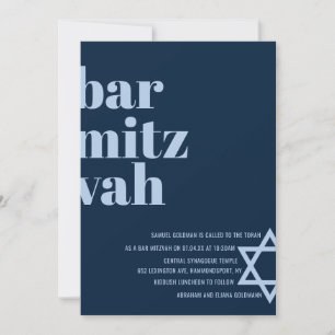 Bar Mitzvah-inbjudan Modern fet stil