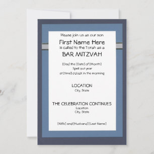 Bar Mitzvah-inbjudningar Inbjudningar