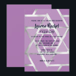 Bar Mitzvah-lagerstjärnor av David i valfri färg Inbjudningar<br><div class="desc">Designad av Carrie Fink.  Tryckt och skickat av Zazzle eller deras partners.</div>