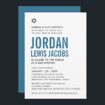 BAR MITZVAH modern star boy simple denim blue Inbjudningar<br><div class="desc">by kat massard >>> kat@simplysweetPAPERIE.com <<< CONTACT ME for custom wording or to add any lines in Hebrew Love the design, but would like to see some changes - another color scheme, product, add a photo or adapted for a different occasion - no worries simply contact me - I am...</div>