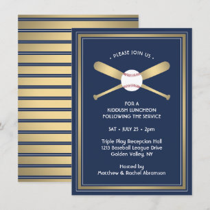 Bar Mitzvah Mottagningsdetaljer Baseboll tema fest Tilläggskort