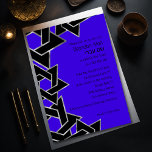 Bar Mitzvah Silver Svart Davidsstjärna Inbjudningar<br><div class="desc">Designad av Carrie Fink.  Tryckt och skickad av Zazzle eller deras partners.</div>