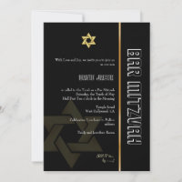 Bar Mitzvah/svart/guld