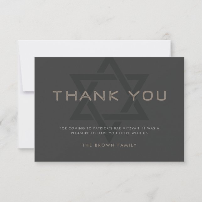 Bar Mitzvah Tack Kort (Framsida)