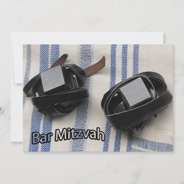 Bar Mitzvah - Tallis & Tefillin Kort (Framsida)