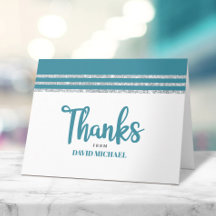 Bar Mitzvah Teal Silver Tallit Skrift Modern Fetst