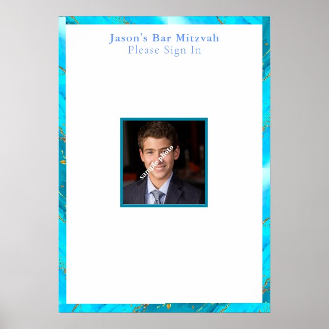 Bar Mitzvah, tradition, Foto incheckningsbräda Poster (Framsidan)