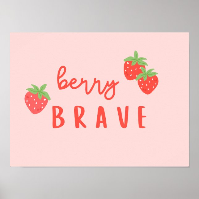 bär modig barndom cancer sjuka barn digital  poster (Framsidan)