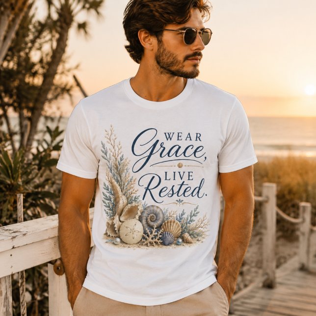 Bär nåd, Lev avslappnad – Kustinspirerande T Shirt (Skapare uppladdad)