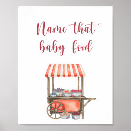 Bär - namnge den babymaten poster
