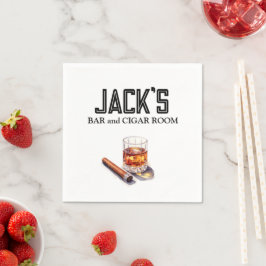 Bar och Cigarrrum Anpassade Pappersservetter för F