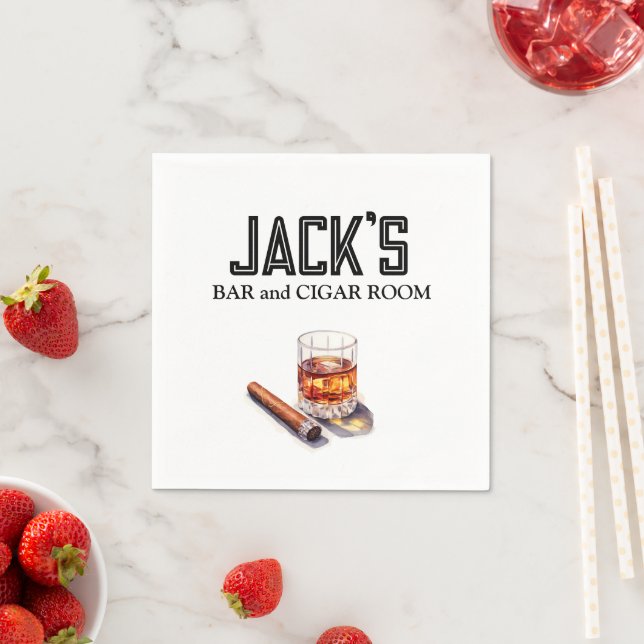 Bar och Cigarrrum Anpassade Pappersservetter för F (Insitu)