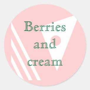 Bär och grädde runt klistermärke