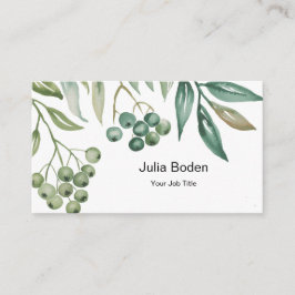 Bär och grenar vattenfärg klassiker visitkort