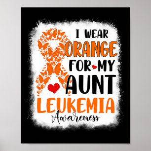 Bär Orange För Min Moster Leukemi Medvetenhet Måna Poster