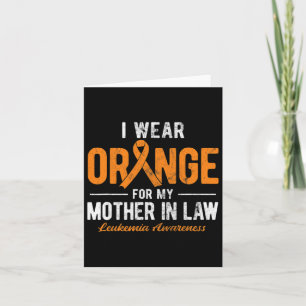 Bär Orange För Min Svärmor Cancer Leukemi Kort