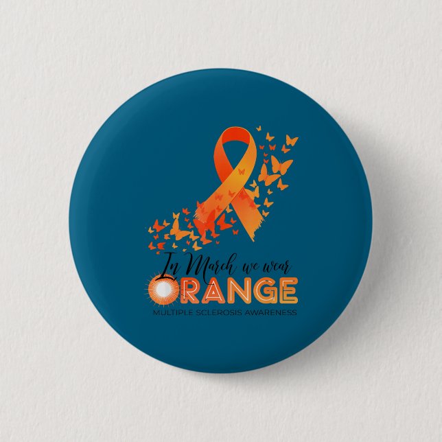 Bär orange multipel skleros medvetenhet ms knapp (Framsida)