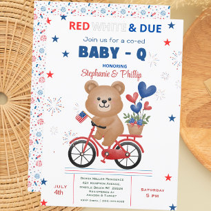 Bär på Bike 4:e juli-babyskor Inbjudningar