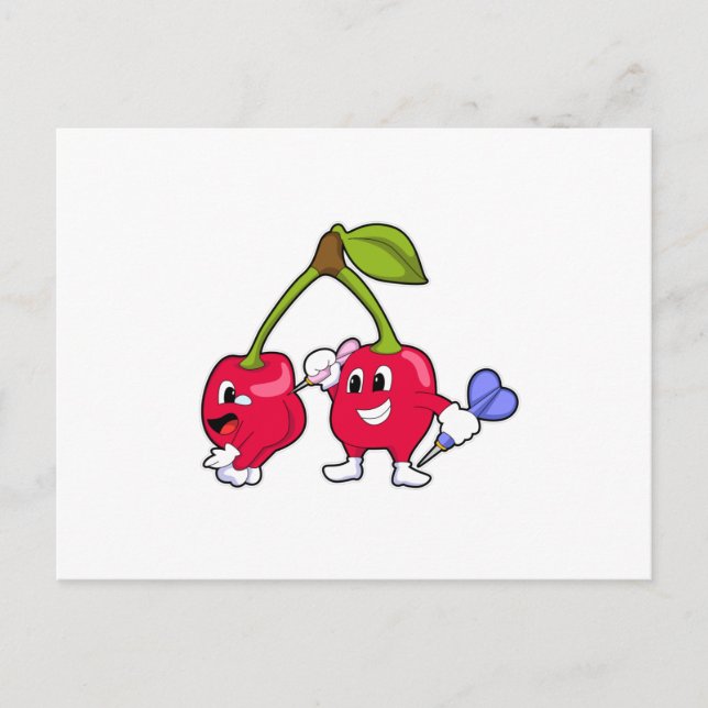 Bär på dart med pil vykort (Framsida)